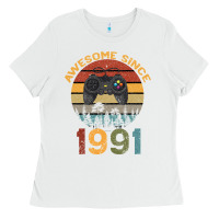 White Awesome Since 1991 Ladies Tee - Bettercallsaul