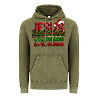 Vintage Olive jesus is the reason for the season Vintage Hoodie - CowGirlArtShop