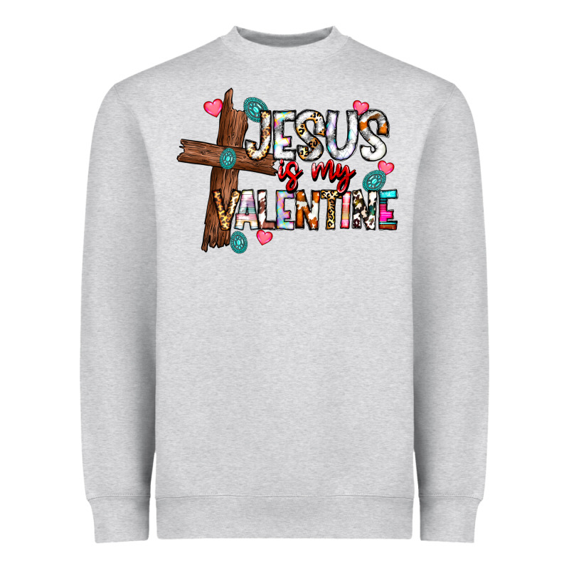 Jesus Is My Valentine Heavyweight Sweatshirt by CowhideDigitalArt | Teevron