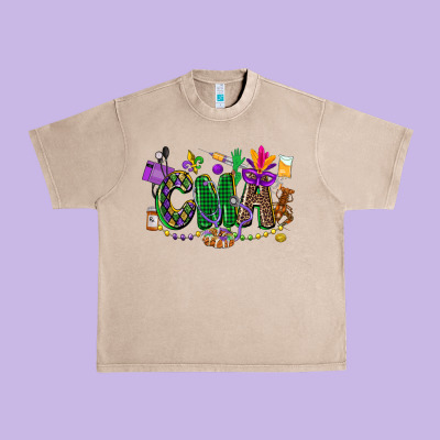 Cma Mardi Gras Cowgirl Urban Heavy Tee Designed By Cowgirlartshop