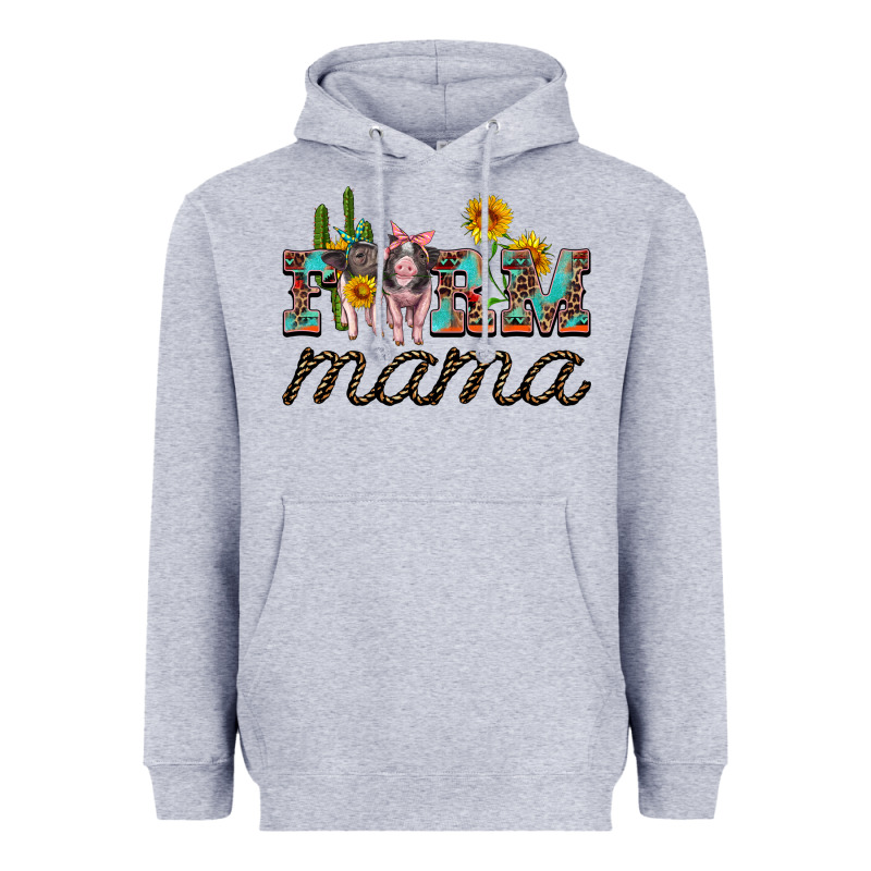 Farm Mama With Baby Pigs Heavyweight Hoodie by Artiststas | Teevron