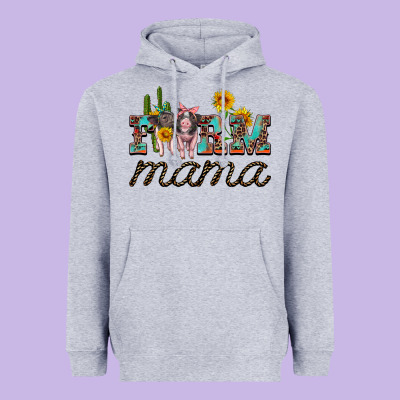 Farm Mama With Baby Pigs Heavyweight Hoodie Designed By Artiststas