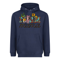 Navy farm mama with baby pigs Heavyweight Hoodie - Artiststas