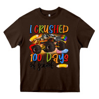 Chocolate Brown i crushed 100 days of school Heavy Core Tee - Artiststas