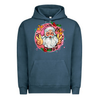 Pigment Midnight Navy merry christmas peace santa Urban Hoodie - AdoDesignShop