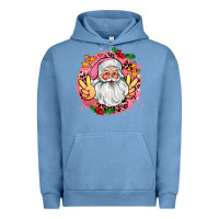 Pigment Pebble Blue merry christmas peace santa Urban Hoodie - AdoDesignShop