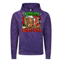 Cloud Purple merry christmas cow Vintage Hoodie - CowGirlArtShop