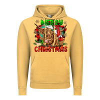 Vintage Mustard merry christmas cow Vintage Hoodie - CowGirlArtShop