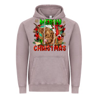 Merry Christmas Cow Vintage Hoodie | Teevron