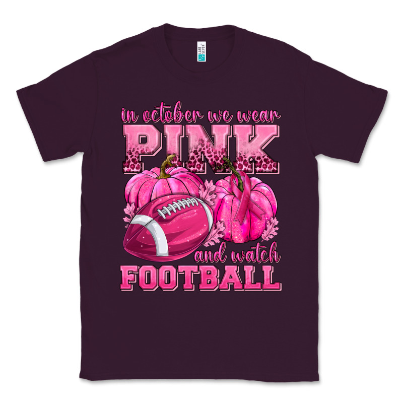 In October We Wear Pink Watch Football Classic Tee by texasbilliewilder | Teevron