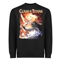 Black Clash of the Titans (Transparent) Heavyweight Sweatshirt - ArtMosaic