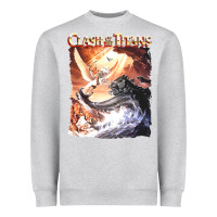 Heather Grey Clash of the Titans (Transparent) Heavyweight Sweatshirt - ArtMosaic