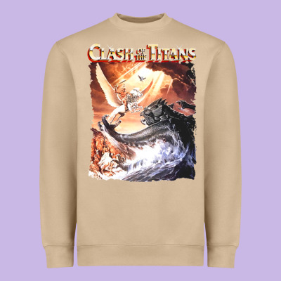 Clash Of The Titans (transparent) Heavyweight Sweatshirt Designed By Artmosaic