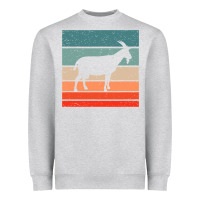 Heather Grey goat goats retro style vintage 140 goat lover Heavyweight Sweatshirt - ArtMosaic