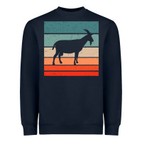 Navy goat goats retro style vintage 140 goat lover Heavyweight Sweatshirt - ArtMosaic