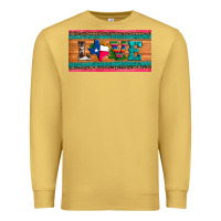 Antique Gold love texas sunflowers cactus cowhide license plate Premium Sweatshirt - Artiststas