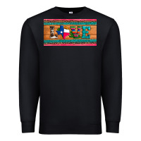 Black love texas sunflowers cactus cowhide license plate Premium Sweatshirt - Artiststas