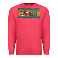 Cardinal love texas sunflowers cactus cowhide license plate Premium Sweatshirt - Artiststas