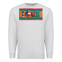 Dove Grey love texas sunflowers cactus cowhide license plate Premium Sweatshirt - Artiststas