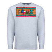 Heather Grey love texas sunflowers cactus cowhide license plate Premium Sweatshirt - Artiststas