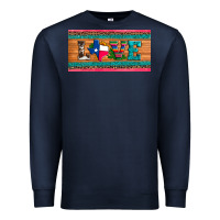 Navy love texas sunflowers cactus cowhide license plate Premium Sweatshirt - Artiststas