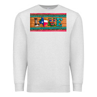 Oatmeal Heather love texas sunflowers cactus cowhide license plate Premium Sweatshirt - Artiststas