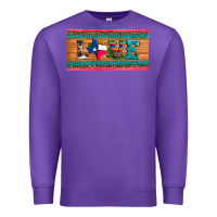 Purple love texas sunflowers cactus cowhide license plate Premium Sweatshirt - Artiststas