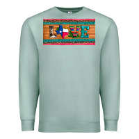 Seafoam love texas sunflowers cactus cowhide license plate Premium Sweatshirt - Artiststas