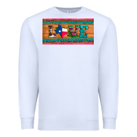 White love texas sunflowers cactus cowhide license plate Premium Sweatshirt - Artiststas