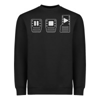 Black save manual pedal diagram stick shift car lover t shirt Heavyweight Sweatshirt - ArtMosaic