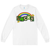 White Lucky St. Patrick's Day Long Sleeve Tee - CowGirlArtShop
