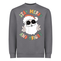 Storm funny groovy stay merry and bright christmas santa claus t shirt Heavyweight Sweatshirt - ArtMosaic
