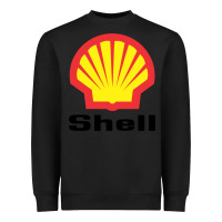 Black Copy of shell gasoline Heavyweight Sweatshirt - ArtMosaic