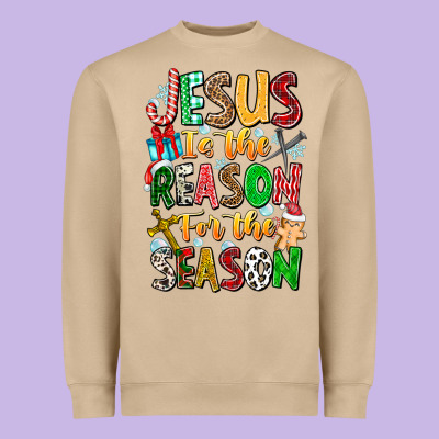 Jesus Is The Reason For The Season Heavyweight Sweatshirt Designed By Cowhidedigitalart