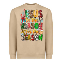 Mushroom jesus is the reason for the season Heavyweight Sweatshirt - CowhideDigitalArt