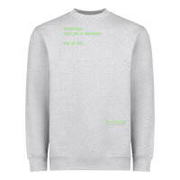 Heather Grey The Matrix Everything Has A Beginning Green Font Heavyweight Sweatshirt - ArtMosaic
