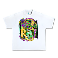 White mardi gras Urban Heavy Tee - CowGirlArtShop