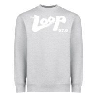 Heather Grey The Loop 97.9 Illinois Radio Heavyweight Sweatshirt - ArtMosaic