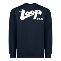 Navy The Loop 97.9 Illinois Radio Heavyweight Sweatshirt - ArtMosaic