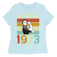 Baby Blue Vintage 1973 Orginial Parts Ladies Tee - Bettercallsaul