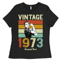 Black Vintage 1973 Orginial Parts Ladies Tee - Bettercallsaul