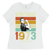White Vintage 1973 Orginial Parts Ladies Tee - Bettercallsaul