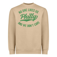 Mushroom philly no one likes us and we don't care green text tank top Heavyweight Sweatshirt - ArtMosaic