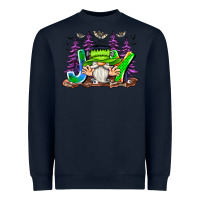 Navy Joy Halloween Gnome Heavyweight Sweatshirt - CowhideDigitalArt