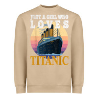 Mushroom ship just a girl who loves titanic boat titanic girls woman t shirt Heavyweight Sweatshirt - ArtMosaic