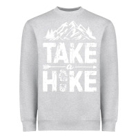 Heather Grey take hike Heavyweight Sweatshirt - ArtMosaic
