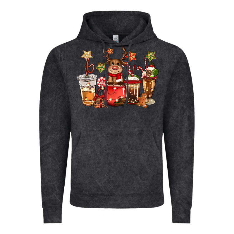 Christmas Reindeer Coffee Vintage Hoodie by CowGirlArtShop | Teevron