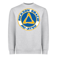 Heather Grey rickson gracie jiu jitsu Heavyweight Sweatshirt - ArtMosaic