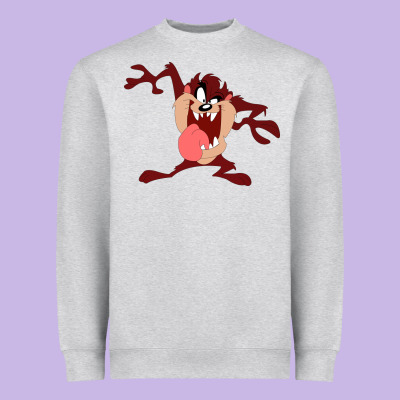 Tasmanian Devil Cartoon Character Heavyweight Sweatshirt Designed By Artmosaic