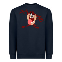Navy tasmanian devil cartoon character Heavyweight Sweatshirt - ArtMosaic